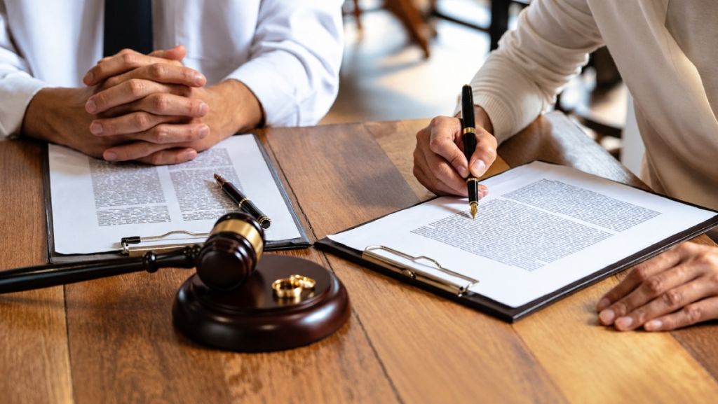 Contract signing with gavel and rings 1024x577