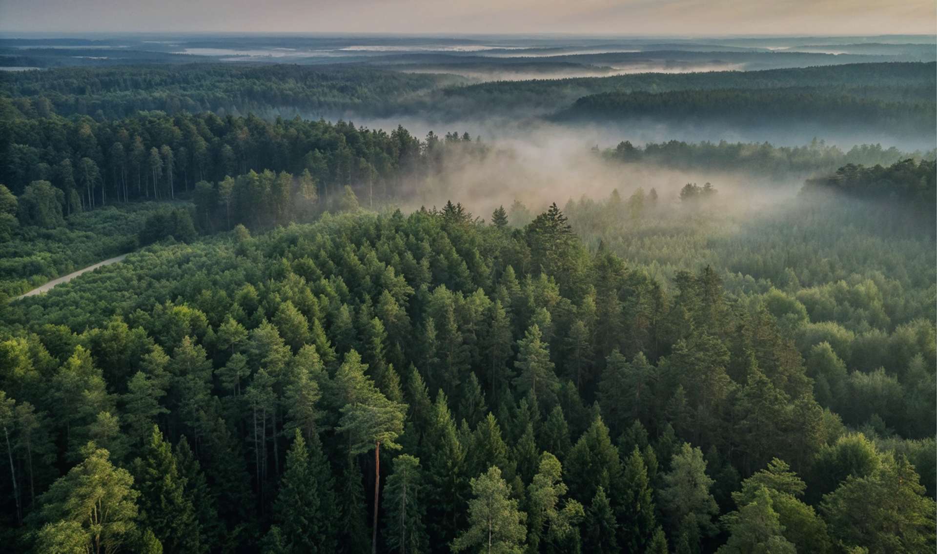 Forest canada sunset